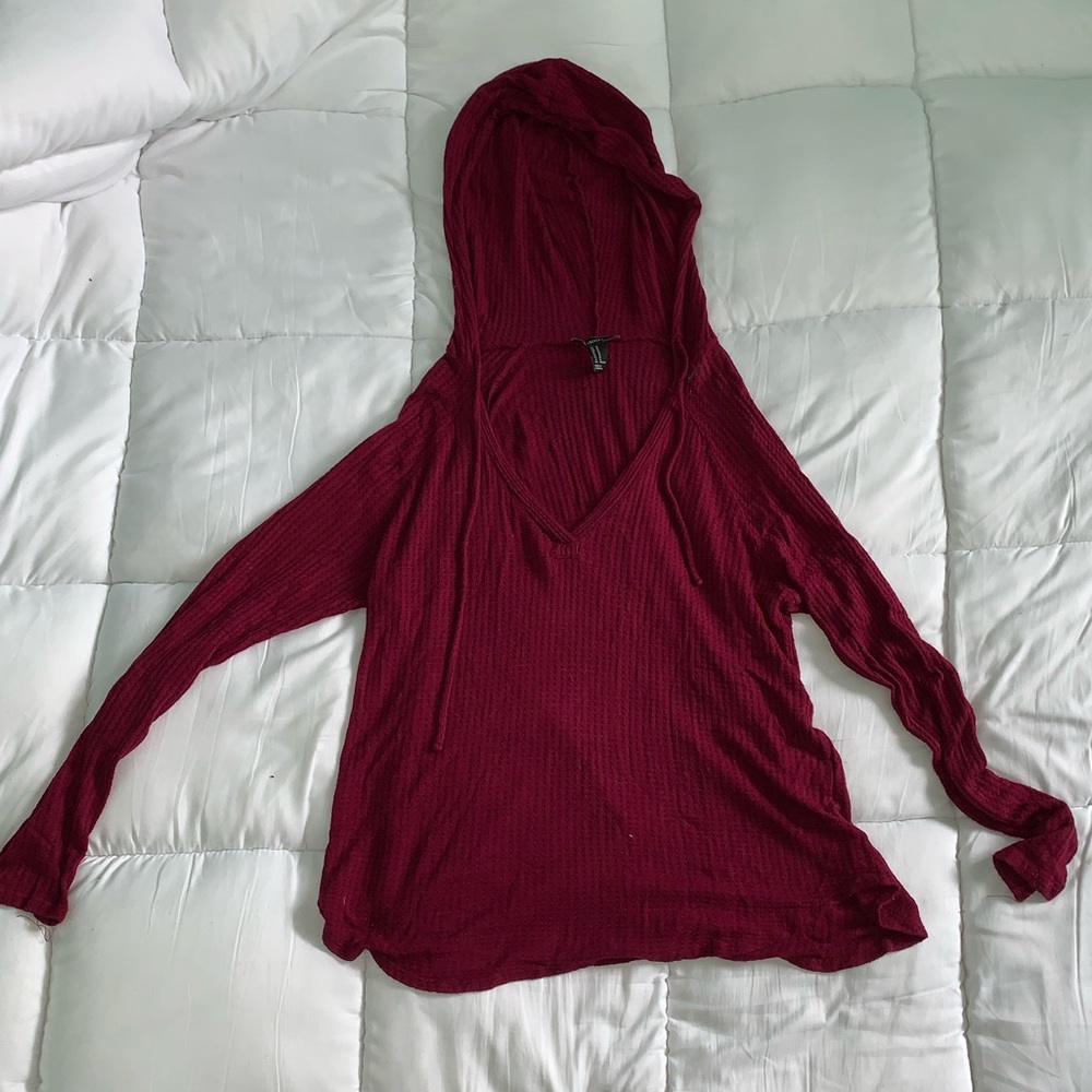 f21 red sweater